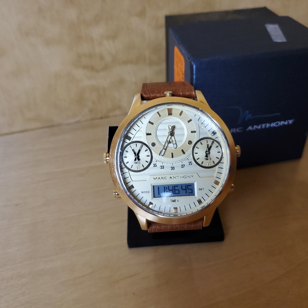 Marc Anthony Quartz Keegan Time Zone Analog Digit